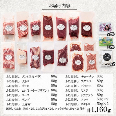 フジチクオリジナル 希少部位と贅沢なふじ馬刺し厳選セット(美里町)【配送不可地域：離島】