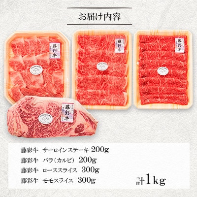 くまもと黒毛和牛「藤彩牛」厳選4種の贅沢セット(美里町)【配送不可地域：離島】