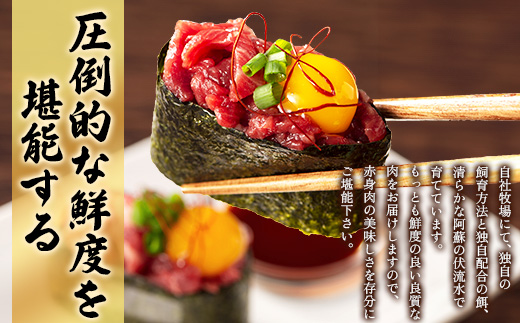 【毎月定期便】【全3回】フジチクふじ馬刺しユッケ300g(50g×6個)(美里町)全3回【配送不可地域：離島】