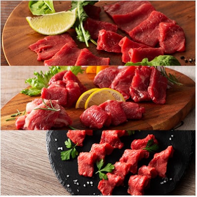 ふじ馬刺し上級赤身3種とユッケネギトロの詰め合わせ(美里町)【配送不可地域：離島】