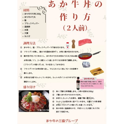 あか牛丼(2人前)セット(あか牛モモ200g あか牛のたれ200ml)(美里町)【配送不可地域：離島】