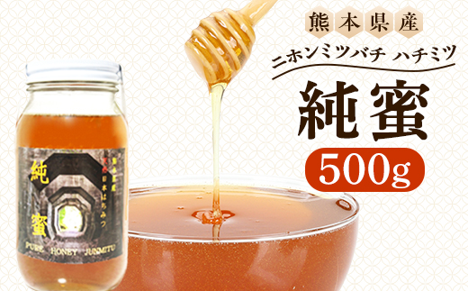 【数量限定】熊本県 美里町 ハチミツ ニホンミツバチ 純蜜 500g【中蓮寺農園】