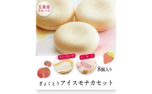 幻のスモモ【ハニーローザ】使用アイスモナカセット8個入  すもも ぷらっとぎょくとう《60日以内に出荷予定(土日祝除く)》---sg_fhromonaka_60d_26_14500_8p---