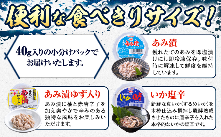 内野海産の海の幸セット 20個入り 《45日以内に出荷予定(土日祝除く)》あみ漬 いか 海苔 佃煮 塩辛 いかすみ---sn_cuchisaci20_45d_r7_17500_800g---