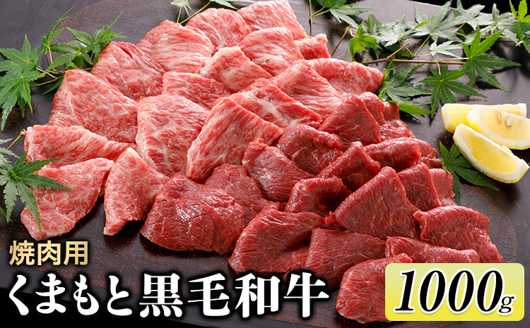 牛肉 くまもと黒毛和牛 焼肉用 1000g 肉 黒毛和牛 焼肉 長洲町L（桜屋）《30日以内に出荷予定(土日祝除く)》---sn_f501kwyk_30d_r7_30000_1000g---st-p