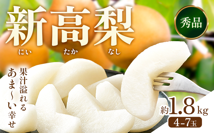 【2026年先行予約】 新高梨 約 1.8kg（4～7玉） 日本フルーツ株式会社《9月上旬-10月上旬頃出荷》熊本県 長洲町 ジャンボ梨 新高梨 梨 果物 フルーツ スイーツ デザート ギフト ご贈答---sn_nfntn_ad9_r8_10500_1800g---
