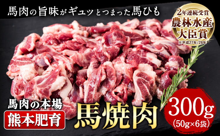 馬ひも焼肉用300g（50g×6袋） 《90日以内に出荷予定(土日祝除く)》 肉 馬ひも 馬肉 ---ng_fkgbahimoyk_90d_r7_12000_300g---