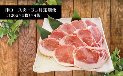 【定期便3回】火の本豚 豚ロース（2400ｇ） | 熊本県 熊本 くまもと 和水町 なごみ 豚肉 肉 豚ロース スライス 120g 5枚 4パック 小分け 地域ブランド 定期便 定期 3回