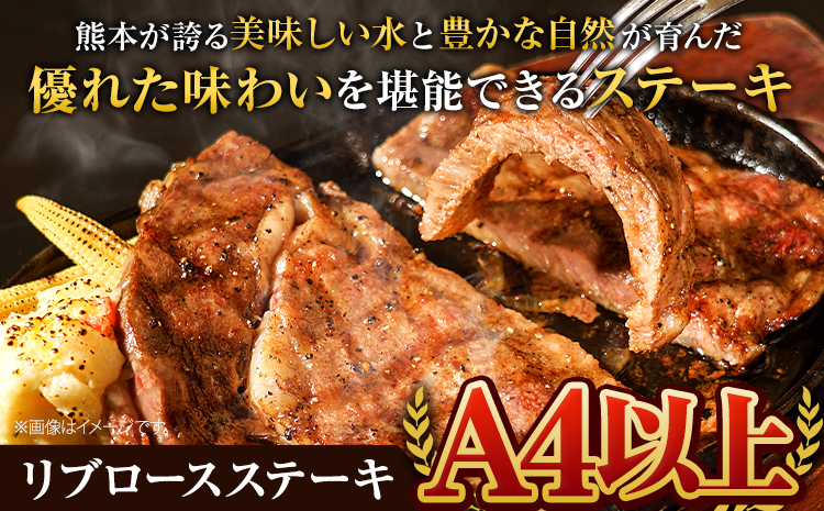 くまもと黒毛和牛 リブロースステーキ 500g ( 250g x 2枚 ) 牛肉 冷凍 《30日以内に出荷予定(土日祝除く)》 くまもと黒毛和牛 黒毛和牛 冷凍庫 個別 取分け 小分け 個包装 ステーキ肉 にも リブロースステーキ---oz_fribu_30d_r7_16000_500g---