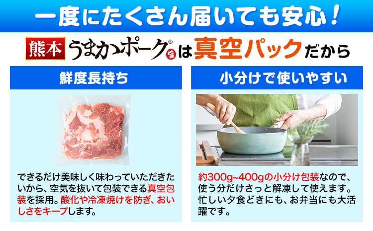 【12ヶ月定期便】豚肉 切り落とし ＆ ミンチ ハーフセット 3.6kg 豚 細切れ こま切れ 豚こま 豚小間切れ 豚しゃぶ 小分け 訳あり 訳有 ひき肉 うまかポーク 傷 規格外 ぶた肉 ぶた 真空パック  簡易包装 冷凍 《お申込み月の翌月から出荷開始》---oz_fuptei_r7_168000_s_3600g_mo12--- 2セット（3.6kg）