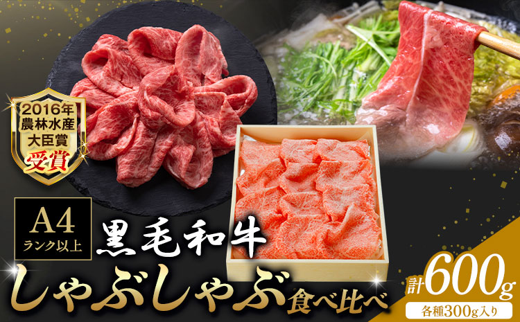 A5 A4 ランク 黒毛和牛しゃぶしゃぶ食べ比べセット 計600g サーロイン 300g 赤身 300g 《30日以内に出荷予定(土日祝除く)》熊本県 大津町 和牛焼肉LIEBE しゃぶしゃぶ 冷蔵 リーベ サーロイン 赤身---so_cliebesyt_30d_r8_30000_600g---