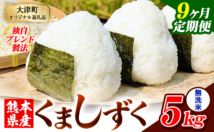 【9ヶ月定期便】熊本県産 ブレンド米 くましずく 無洗米 5kg《お申込み翌月から出荷》こめ ふるさとのうぜい コメ お米 おこめ---oz_ksztei_103500_5kg_m_mo9---