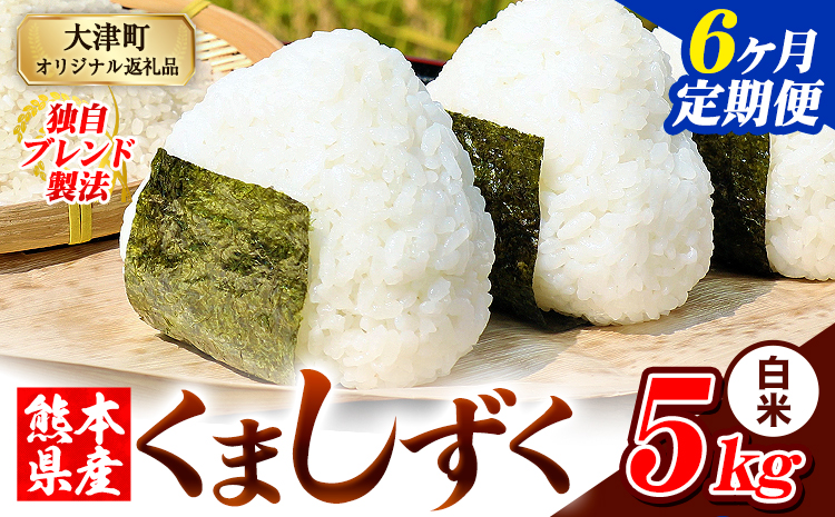 【6ヶ月定期便】白米 熊本県産 ブレンド米 くましずく 5kg 熊本県産 ふるさと納税 精米 米 こめ ふるさとのうぜい コメ お米 おこめ《お申込み翌月から出荷》---oz_ksztei_69000_5kg_h_mo6---