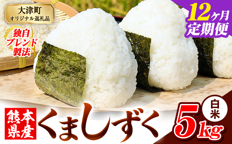 【12ヶ月定期便】白米 熊本県産 ブレンド米 くましずく 5kg 熊本県産 ふるさと納税 精米 米 こめ ふるさとのうぜい コメ お米 おこめ《お申込み翌月から出荷》---oz_ksztei_138000_5kg_h_mo12---