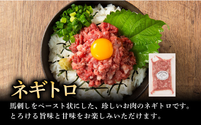 【全12回定期便】【熊本特産】赤身馬刺し3種とネギトロの詰め合わせ 3891【株式会社フジチク】 [BHAD068]