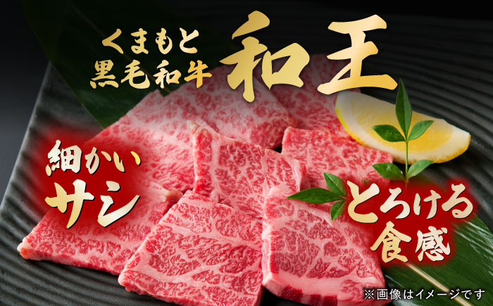 くまもと黒毛和牛 「和王」 カルビ焼肉用 約400g (約400g×1パック) / 牛肉 和王 肉 カルビ かるび 希少部位 熊本県 菊陽町【菊池地域農業協同組合】 [BHBQ002]