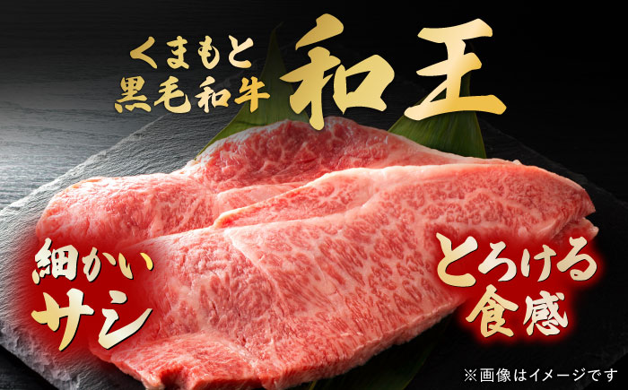 くまもと黒毛和牛 ｢和王｣ サーロインステーキ 計約600g (約200g×3枚) / 牛肉 和王 黒毛和牛 肉 サーロイン さーろいん 希少部位 熊本県 菊陽町【菊池地域農業協同組合】 [BHBQ013]