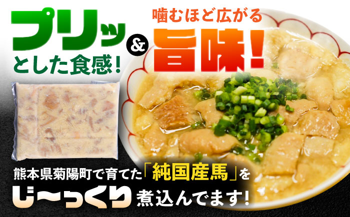 純国産馬 馬ホルモン煮込み 約500g / 馬肉 ホルモン 煮込み 熊本県 菊陽町【株式会社古閑ファーム】 [BHDF019]