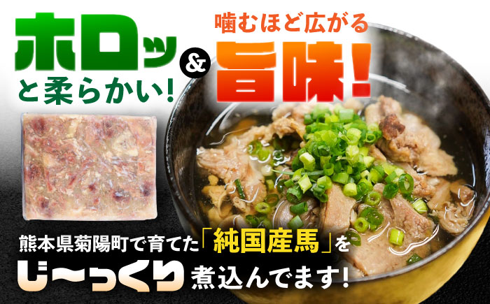 純国産馬 馬スジ煮込み 約500g / 馬肉 馬すじ 馬スジ 煮込み 熊本県 菊陽町【株式会社古閑ファーム】 [BHDF020]