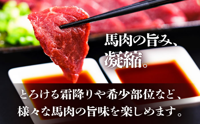 【全3回定期便】【冷蔵】純国産馬 馬刺し食べ比べセット計約260g(赤身/約70g フタエゴ/約70g 霜降り/約70g タテガミ/約50g) / ばさし 馬刺 熊本馬刺し 熊本県 菊陽町【株式会社古閑ファーム】 [BHDF045]