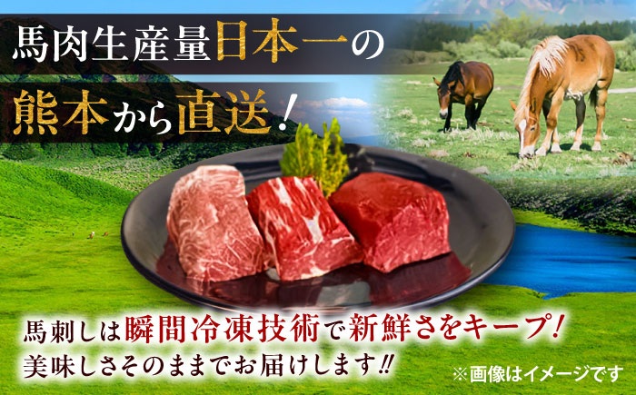 こだわり馬刺し3点盛り 各200g（醤油・生姜付き）計600g / 馬肉 大トロ しもふり 霜降り ロース ばさし 醤油付き 熊本県 特産品 【有限会社菊陽食肉センター】 [BHAC002]