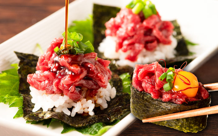 【全6回定期便】【熊本特産】馬刺しユッケ2種とネギトロの食べ比べセット 3888【株式会社フジチク】 [BHAD058]