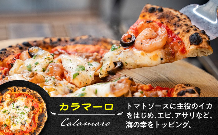 【 ナポリピッツァ 専門店 が作る 薪窯焼き 冷凍 ピッツァ セット 】 フンギ × 2枚、 カラマーロ × 1枚 合計3枚(約1.04kg)【堀川ピッツァ】 [BHBV010]