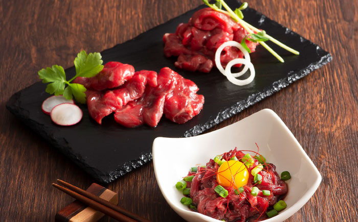 【年内発送は12月11日ご入金分まで！】ふじ馬刺し特選詰合せ【華】 / 食べ比べ 国産 馬肉 赤身 熊本県 菊陽町 【株式会社フジチク】 [BHAD107]