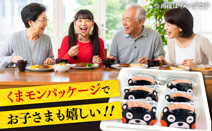 【全3回定期便】くまモンハンバーグセット（あか牛100％使用） / 菊陽町 あかうし 熊本県 肉 にく niku ブランド 旨み【有限会社　三協畜産】 [BHAS057]