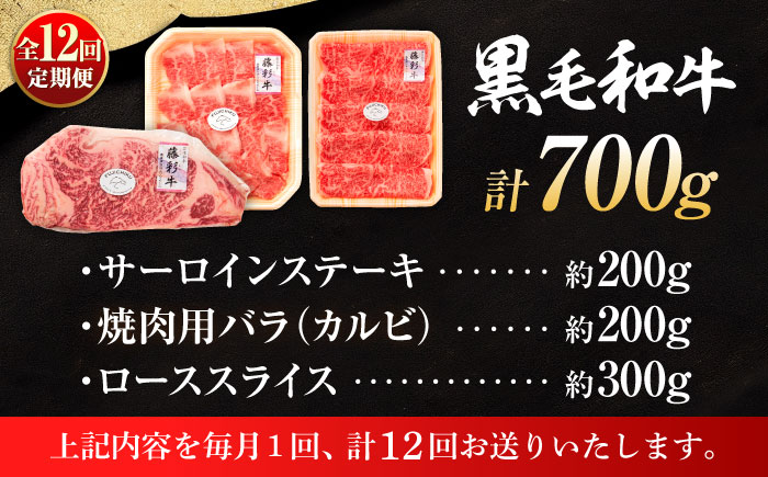 【全12回定期便】くまもと黒毛和牛「藤彩牛」サーロインステーキと2種の食べ比べ  3903【株式会社フジチク】 [BHAD047]