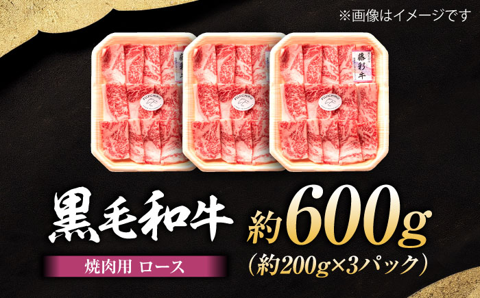 フジチク 藤彩牛 ロース 焼肉用 約600g 牛肉 黒毛和牛 国産【株式会社フジチク】 [BHAD117]