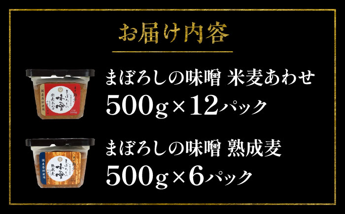 【年内発送は12月11日ご入金分まで！】まぼろしの味噌米麦あわせ・熟成麦 500g×18個セット【株式会社山内本店】 [BHAE027]