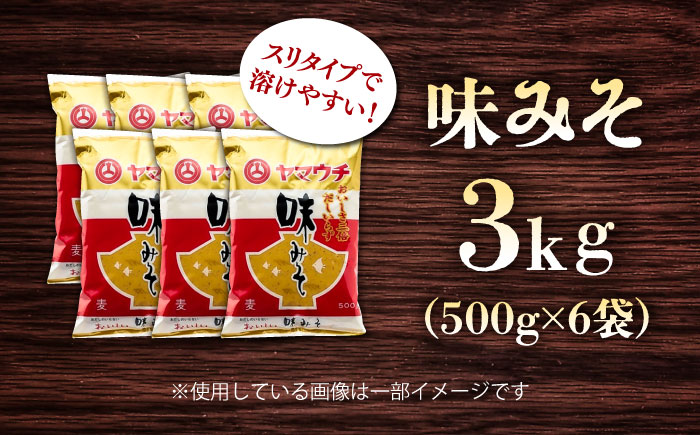 味みそ3kg(500g×6袋)【株式会社山内本店】 [BHAE045]