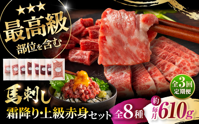 【全3回定期便】「熊本特産」フジチクオリジナル 特選馬刺しの8種セット 3895【株式会社フジチク】 [BHAD078]