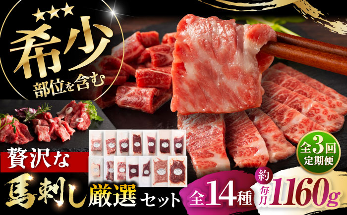 【全3回定期便】フジチクオリジナル 希少部位と贅沢なふじ馬刺し厳選セット 3897【株式会社フジチク】 [BHAD084]