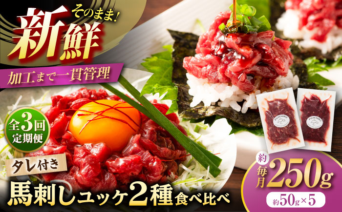 【全3回定期便】「フジチク」ユッケ2種の贅沢食べ比べセット【株式会社フジチク】 [BHAD113]