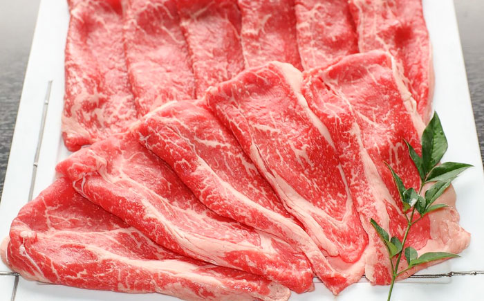 肥後の赤牛 すきやき用 約500g /  牛肉 赤牛 すき焼き 冷凍 熊本県 菊陽町 あか牛【菊陽町(阿蘇牧場)】 [BHAZ002]