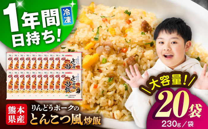 熊本県産 こだわり炒飯 りんどうポークの とんこつ風 230g×20袋 合計4.6kg【ユーユーフーズ株式会社】 [BHCS010]