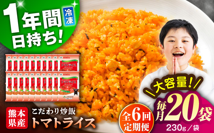 【全6回定期便】熊本県産 こだわり炒飯 トマトライス 230g×20袋 合計4.6kg【ユーユーフーズ株式会社】 [BHCS018]