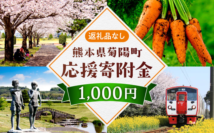 【応援寄附金】熊本県菊陽町 1口 1,000円 返礼品なしのご寄附　【菊陽町】 [BHZZ001]