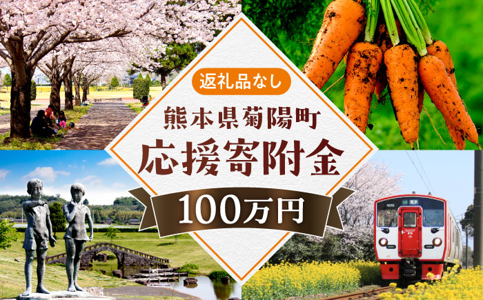 【応援寄附金】熊本県菊陽町 1口 100万円 返礼品なしのご寄附　【菊陽町】 [BHZZ007]
