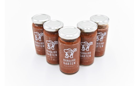 阿蘇だから美味しいトマトができたんだ！完熟トマトソース 5本セット  完熟トマトソース 160g 5本 セット 農薬不使用 トマトソース パスタソース ピザソース 万能ソース 工房菜々色 ギフト 贈答用 熊本 阿蘇 南小国町 送料無料