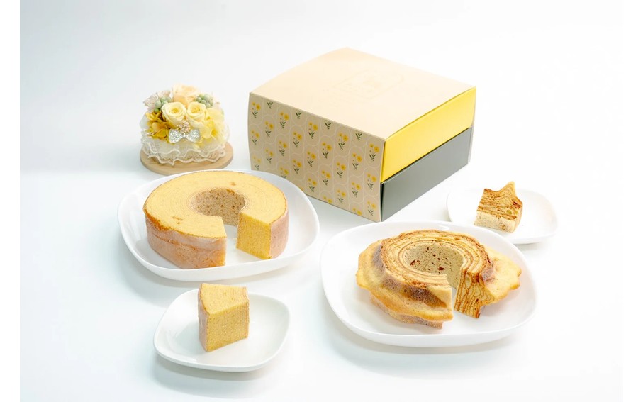 米粉で作ったおいし杉バウム 4個セット（ソフト・ハード 各2個）おいし杉バウム バウムクーヘン ソフト ハード 各2個 セット 4個 グルテンフリー 米粉 菓子 洋菓子 お菓子 詰め合わせ 食べ比べ ギフト 贈答用 スイーツ お取り寄せ 大仁産業 熊本 阿蘇 南小国町 送料無料