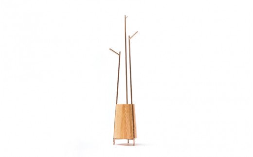 【FIL】コートハンガー MASS Series Coathanger -Natural Wood & Copper Frame-　小国杉 コート掛け ハンガーポール 洋服掛け 帽子掛け インテリア 家具 木製 無垢材 小国杉 受注生産 おしゃれ リビング ダイニング ギフト Foreque 熊本 阿蘇 南小国町 送料無料