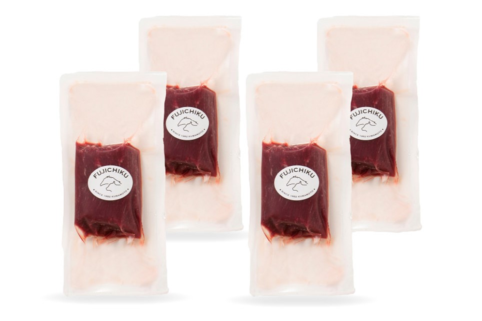 【ふじ馬刺し】 上赤身4個セット 320g 赤身 熊本 馬刺し セット 小分け 個包装 馬肉 馬 生食用 生食用 ギフト 贈答用 フジチク 阿蘇 南小国町 送料無料