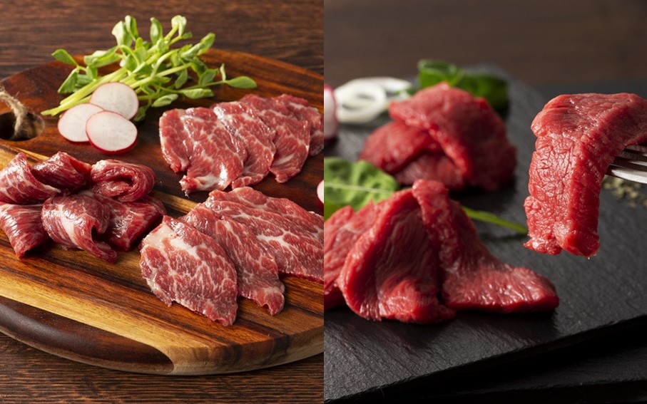 【ふじ馬刺し】 霜降り馬刺しと赤身の贅沢6種セット 450g ふじ馬刺し メン 大トロ 中トロ ヒレ シャトーブリアン ロース ユッケ 霜降り 熊本 馬刺し セット 詰め合わせ 食べ比べ 馬肉 馬 生食用 肉刺し フジチク ギフト 贈答用 阿蘇 南小国町 送料無料