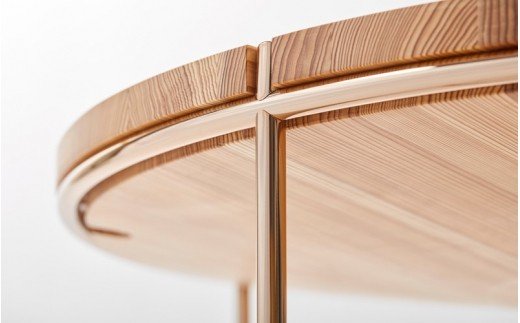 【FIL】コーヒーテーブル MASS Series 900 Coffee Table -Natural Wood & Copper Frame-　小国杉 テーブル ラウンドテーブル 丸テーブル ローテーブル 机 インテリア 家具 木製 無垢材 天然木 おしゃれ リビング ダイニング ギフト セット Foreque 阿蘇 南小国町