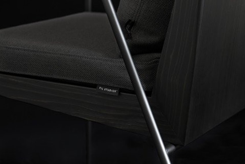 【FIL】ダイニングチェア -スミ リミテッド- MASS Series Dining Chair -SUMI LIMITED-　小国杉 椅子 チェア 背もたれ 肘掛 クッション インテリア 家具 木製 無垢材 天然木 炭 黒 受注生産 おしゃれ リビング ダイニング ギフト Foreque 熊本 阿蘇 南小国町 送料無料