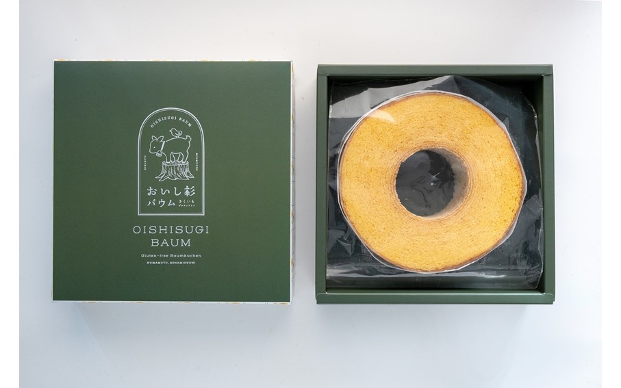 米粉で作ったおいし杉バウム ソフトバウムクーヘン 1個 おいし杉バウム グルテンフリー 米粉 ソフト バウムクーヘン 1個 菓子 洋菓子 お菓子 ギフト 贈答用 スイーツ お取り寄せ 大仁産業 熊本 阿蘇 南小国町 送料無料