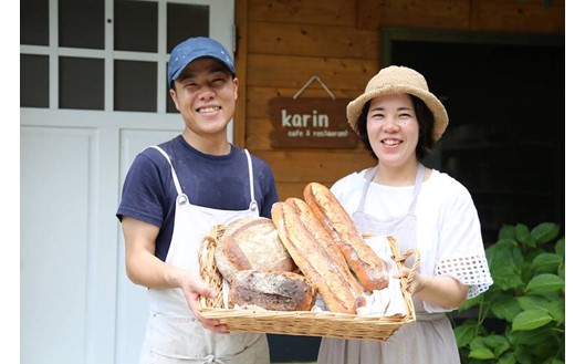 薪窯焼き自家製酵母パン4種と自家製ジャムセット 自家製酵母 パン 4種 ジャム 詰め合わせ 天然酵母 石窯 窯焼き セット 朝食 おやつ ギフト 贈答用 お取り寄せ cafe karin 熊本 南小国町 送料無料